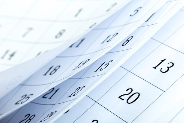 istock Closes a calendar page in blue. flipping calendar 2020 1223666508