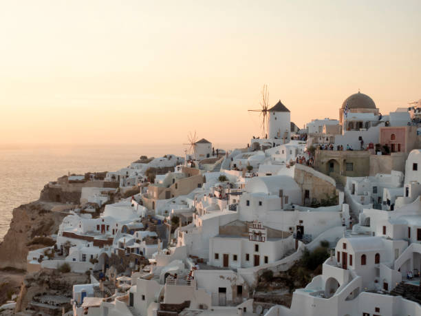 istock Windmills at Oia, Santorini, Greece 1223666730