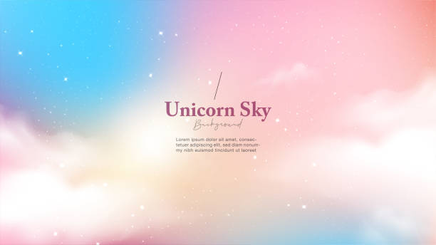 Background abstract unicorn galaxy light with star and cloud Background abstract unicorn galaxy light with star and cloud fantasy background stock illustrations