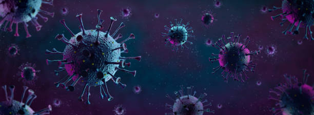 Corona Virus - Microbiology And Virology Concept - 3d Rendering stock photo