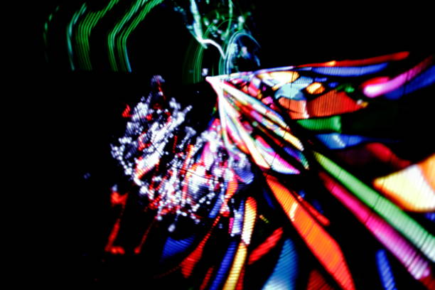 istock Light painting bright abstract background. Futuristic texture. 1223674074