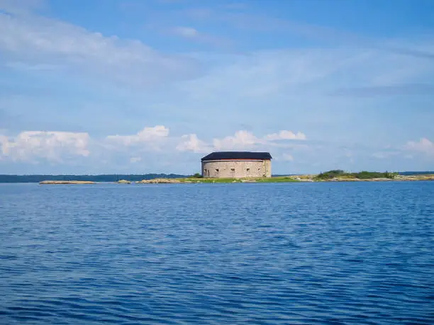 Photo of The Kurrholmens Fortress Tower in the Karlskrona archipelago in Sweden