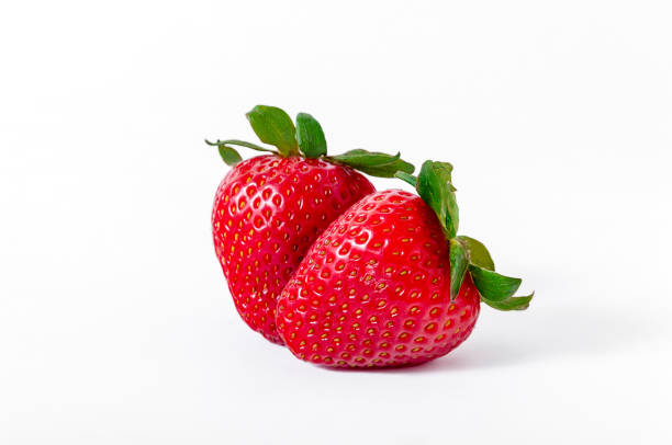 istock Fresh Ripe Strawberries Isolated on White Background 1223679673
