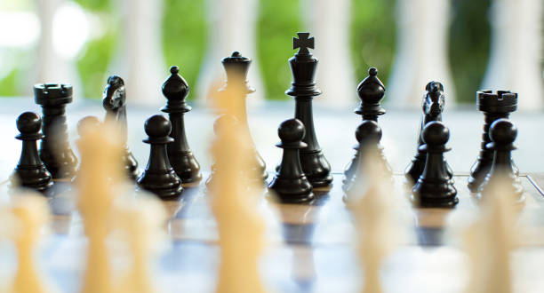 istock Chess board set up and ready to play 1223682008