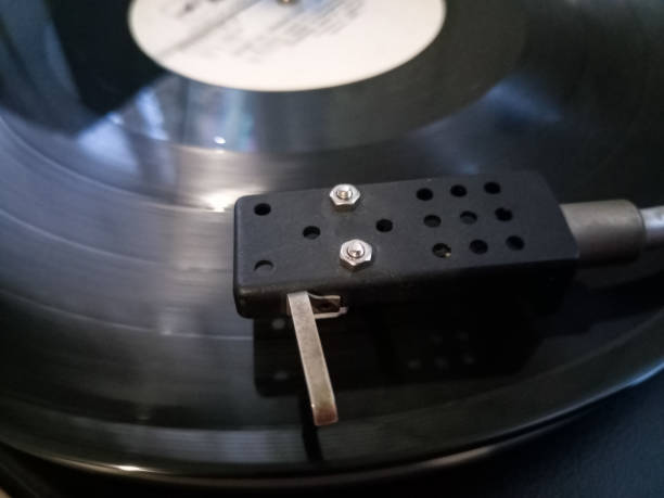 istock Vinyl player. The plate is on vinyl player. 1223685831