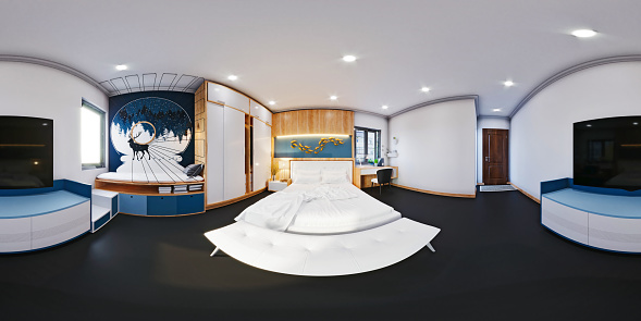 Bedroom interior. 3d illustration