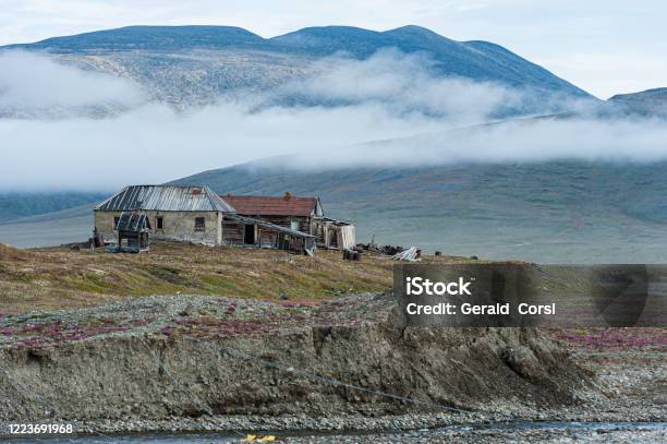 Village At Doubtful Sound On Wrangel Island Arctic Ocean Stock Photo - Download Image Now