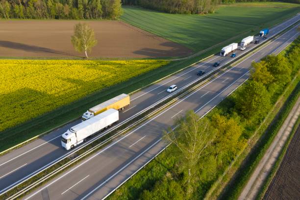 istock Trucks on Rural Highway 1223692379