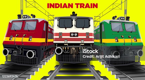 Train Électrique Rail Inde Chemin - Images vectorielles gratuites