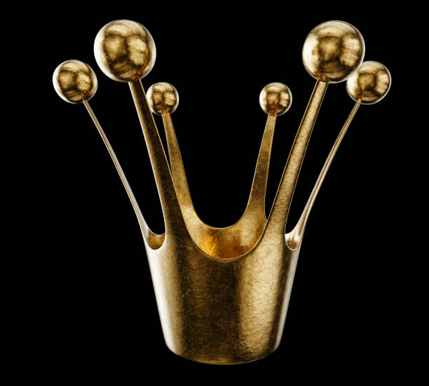 istock Worn out Golden crown frog prince style 1223697068