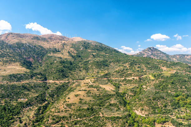 istock Wind turbines on a hill Greece. 1223697822