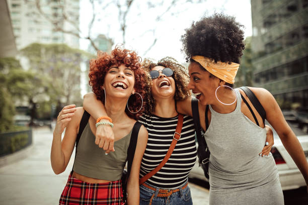 istock Female friends enjoying a walk and talk together during weekend 1223698038