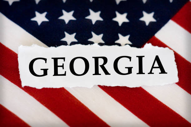Georgia Georgia US Flag georgia us state photos stock pictures, royalty-free photos & images