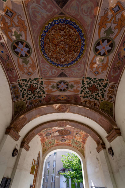 istock Painted ceiling in an old house in Eger, Hungary 1223701142