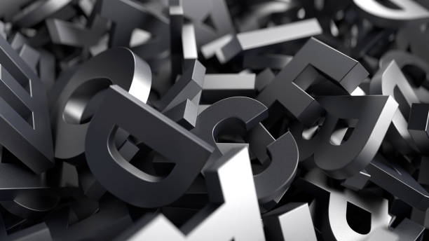 istock 3d illustration of shiny metallic letters background 1223702041