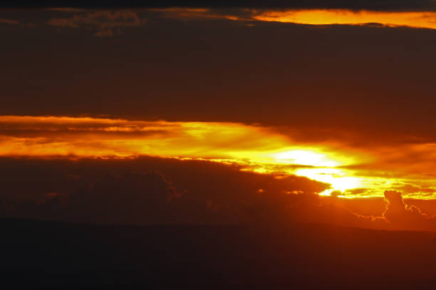 istock arrival of winter makes the sky reddish 1223702205