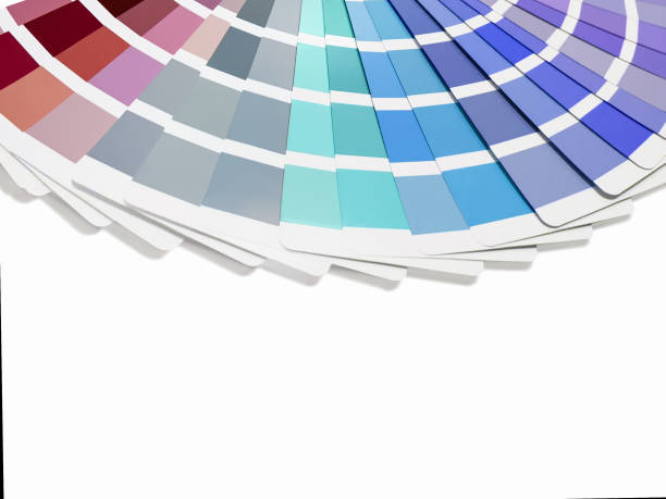 istock Color card palette, samples for colour definition. Guide of paint samples, colored catalog. 1223702981