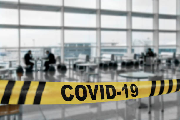 istock Restricted area due to epidemic ( Covid-19). 1223703903