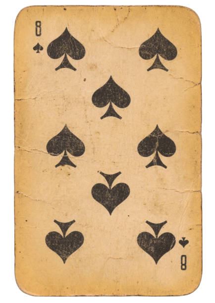 istock Eight of Spades old grunge soviet style playing card 1223708474