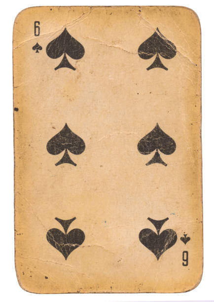 istock Six of Spades old grunge soviet style playing card 1223708999