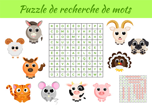 Word Search Puzzle With Pictures Educational Game For Study French Words Kids Activity Worksheet Colorful Printable Version Includes Answers Vector Stock Illustration Stock Illustration - Download Image Now - iStock Word Search Puzzle With Pictures Educational Game For Study French Words Kids Activity Worksheet Colorful Printable Version Includes Answers Vector Stock Illustration Stock Illustration - Download Image Now - iStock