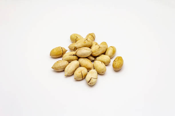 istock Ripe pecan isolated on white background 1223715239