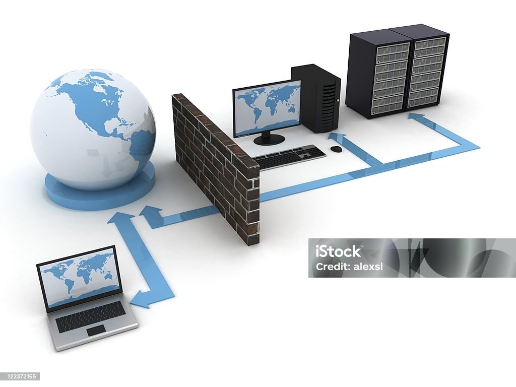 Computer Network  Color Image Stock Photo