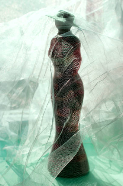istock Decorative bottle in shape of woman under veil 1223731207