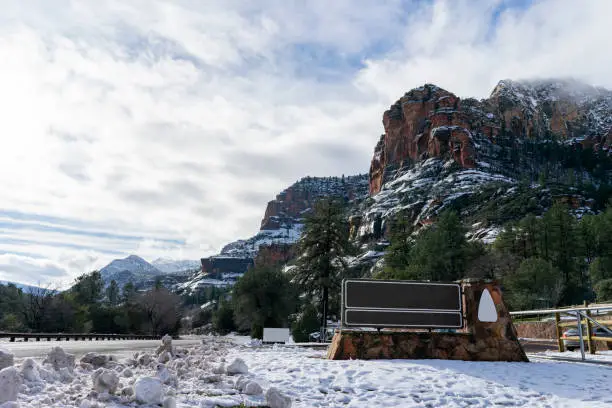 In fron t of Slide Rock State Park in Sedona Arizona United States