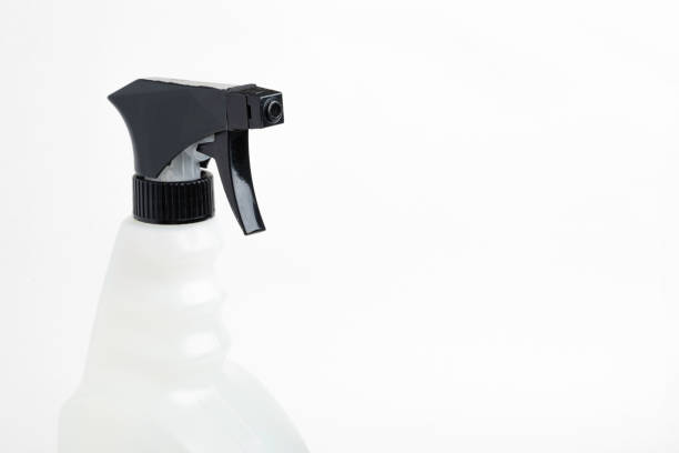 istock Top Portion Of A Black & White Liquid Spray Plastic Dispenser Bottle 1223747924
