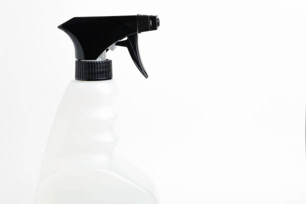 istock Top Portion Of A Black & White Liquid Spray Plastic Dispenser Bottle 1223747925