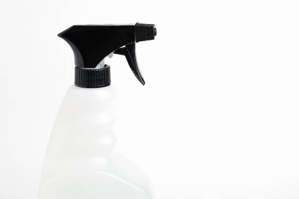 istock Top Portion Of A Black & White Liquid Spray Plastic Dispenser Bottle 1223747937