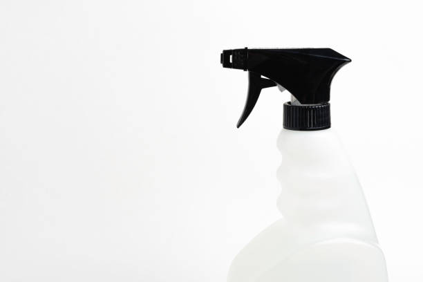 istock Top Portion Of A Black & White Liquid Spray Plastic Dispenser Bottle 1223747943