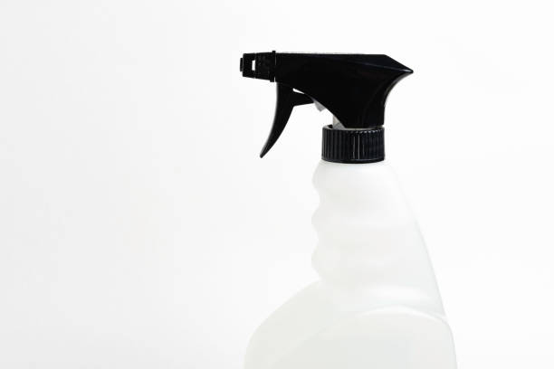 istock Top Portion Of A Black & White Liquid Spray Plastic Dispenser Bottle 1223747959