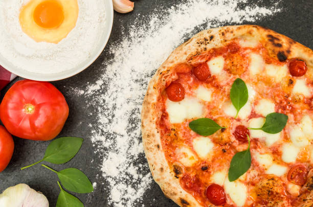 istock Handmade pizza with marguerite flavor 1223757207