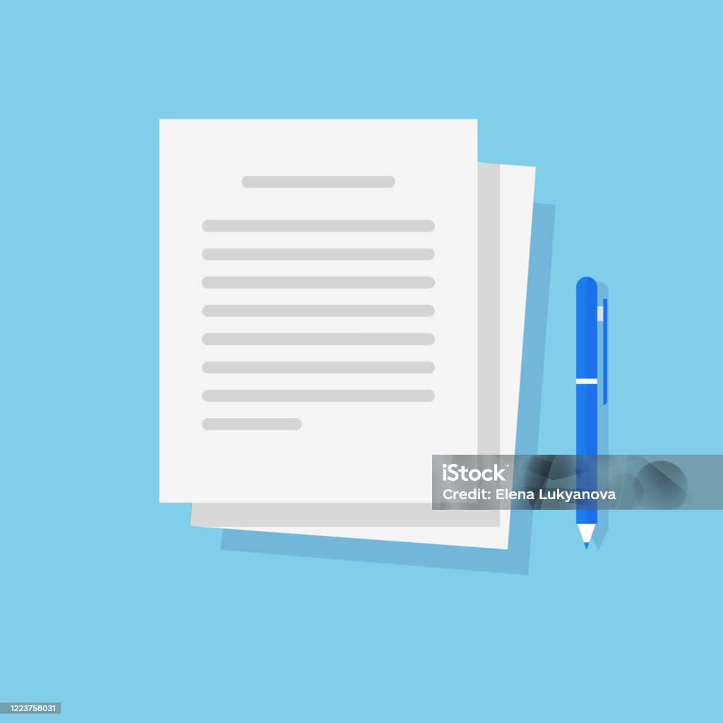 Documento Letra Vetores de Documento De Texto E Escrita De Conteúdo De Artigo Em ...