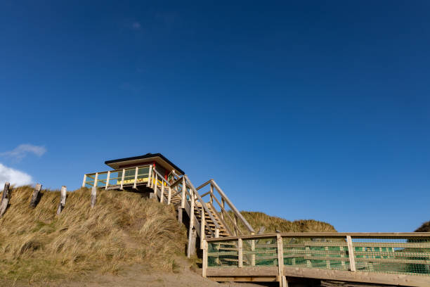 istock a derelict lifegueard hut on a beach 1223758277