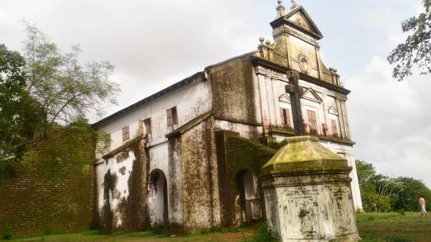 istock Exterior view of an old Catholic church. 1223758542