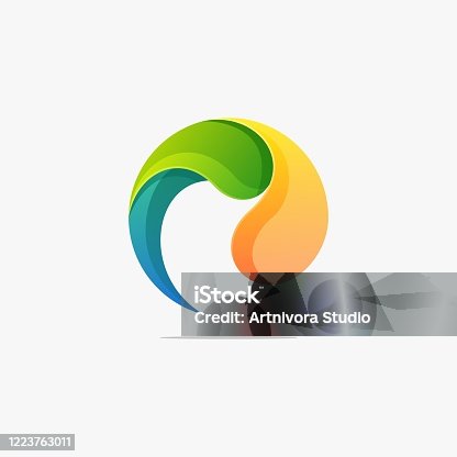 istock Vector Illustration Bubble Color Gradient Colorful Style. 1223763011
