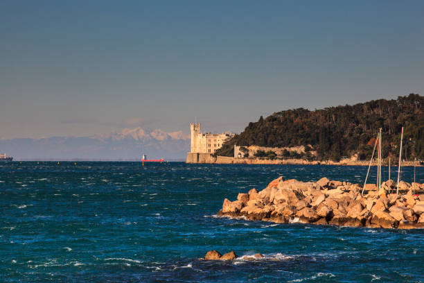 View of Miramare sunset, Trieste