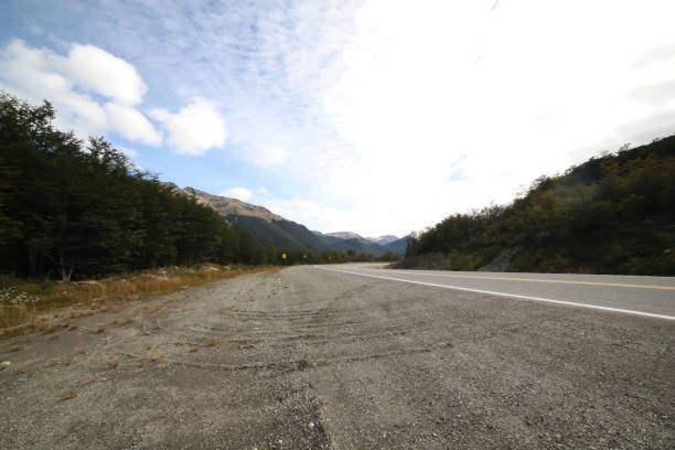 istock Open road on a sunny day, Patagonia 1223771818