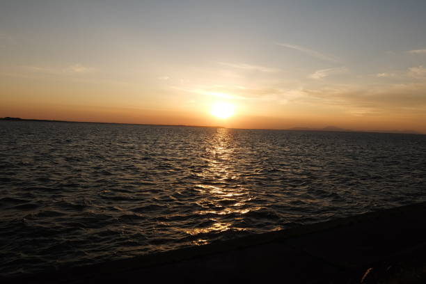 istock Sunset over the lake in japan 1223773885