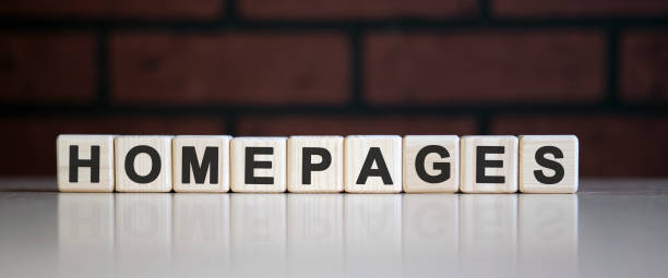 istock Web homepage - text on cubes with reflection in the background of the kirie 1223773987