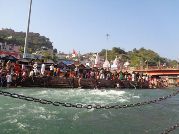 istock Bathing at Ganga River Har ki paudi haridwar, Uttarakhand, India 1223776552
