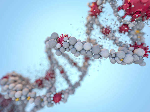 istock Covid-19. Pathogen respiratory coronavirus 2019-ncov flu. Virus attacks DNA. 3D 1223777335