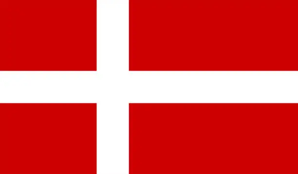Vector illustration of Denmark flag downloadable