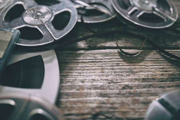 istock Audio reels and cassette tape music background 1223778750