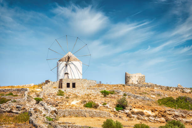 istock Traditional Greek Windmills Paros Greece Aegean Islands 1223781123