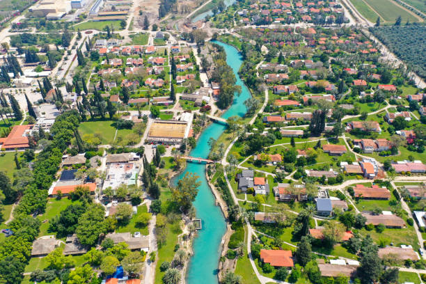 istock Aerial image of Kibbutz Nir David 1223781441