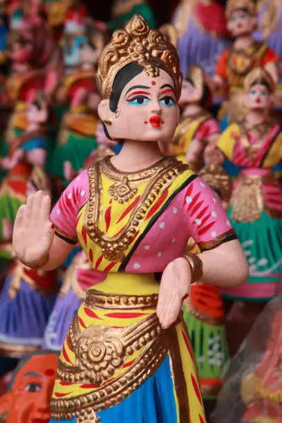 Popular dancing dolls of Tanjore.Selectively focused.